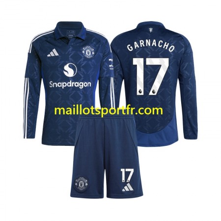 Maillot de Foot Manchester United Alejandro Garnacho 17 Enfant Exterieur 2024/25 ML